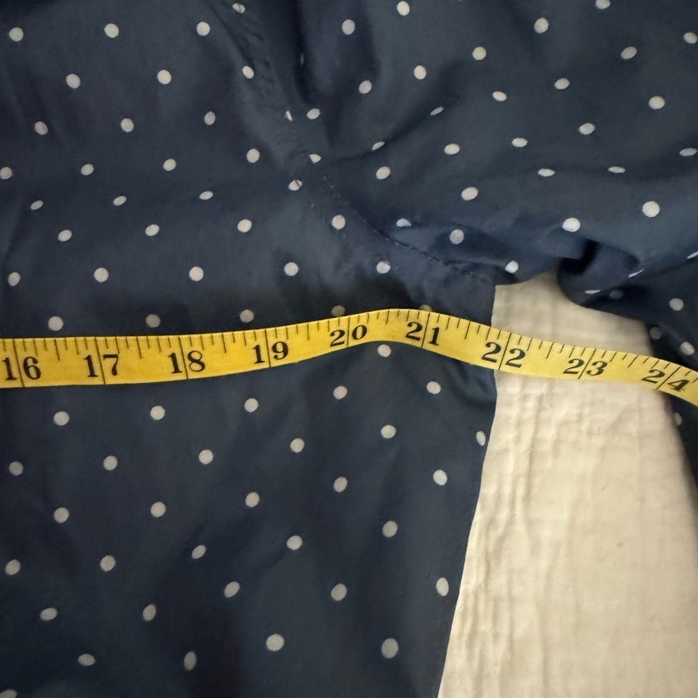 Capelli Women's Water Resistant Rain Trench Coat ~ Blue Polka Dot size M - Picture 7 of 10